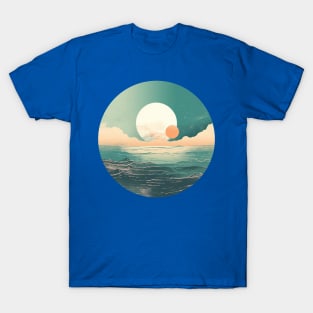 Mystical Deep See Moon Tides and Clouds T-Shirt